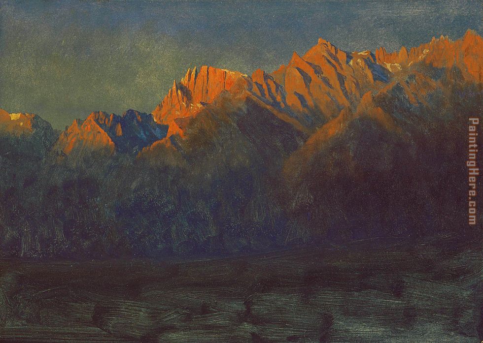 Sunrise in the Sierras painting - Albert Bierstadt Sunrise in the Sierras art painting